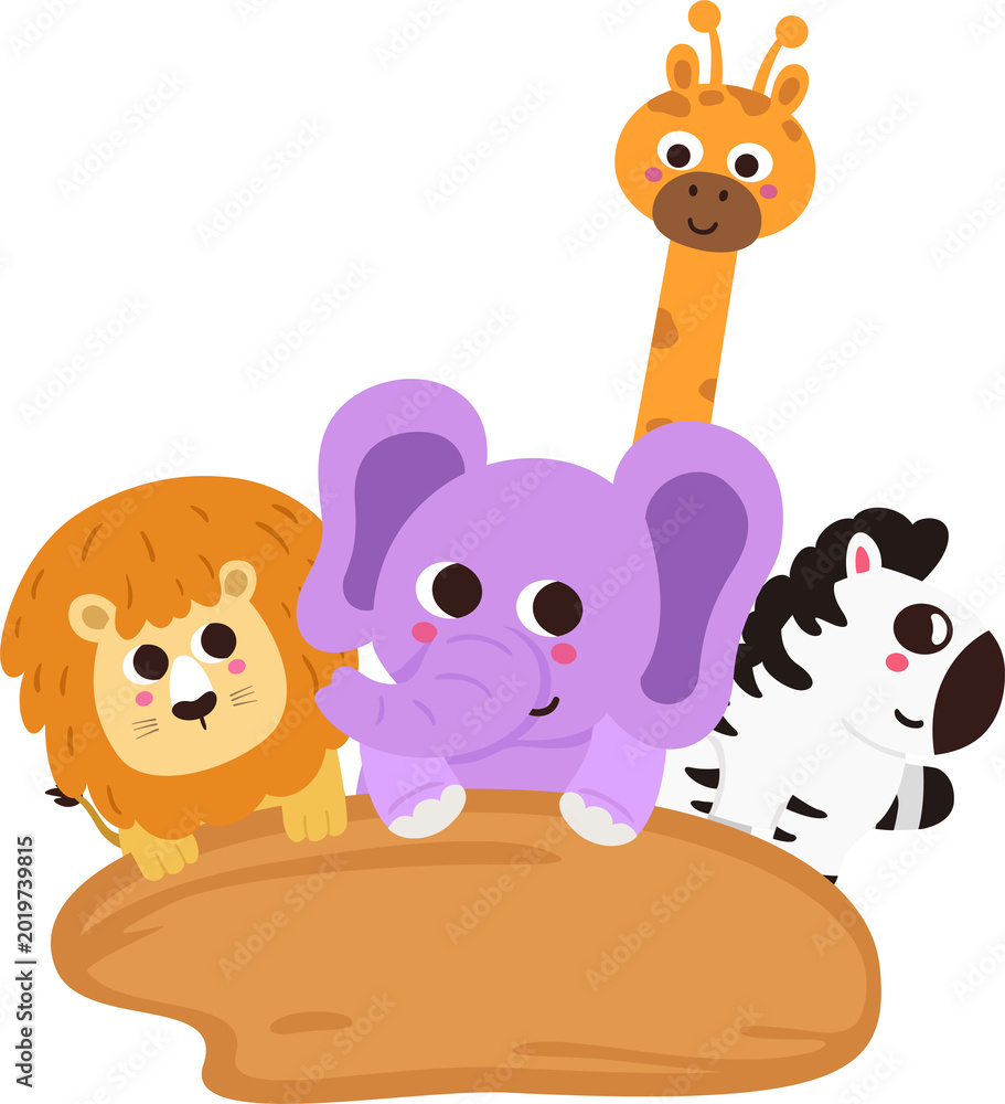 Fototapeta premium illustration animal zoo
