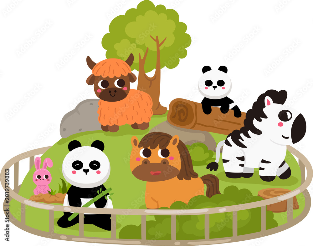 Fototapeta premium illustration animal zoo