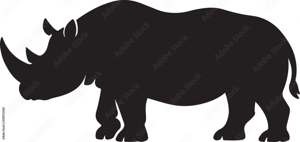 Φωτογραφία Rhino art Eps, Vector Images Black and White