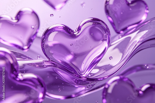 Abstract illustration of the purple hearts