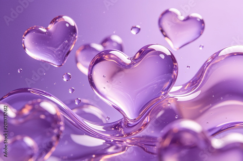 Abstract illustration of the purple hearts