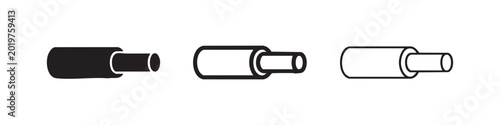 Φωτογραφία Telescopic Tube and Pipe Connector Icon Set
