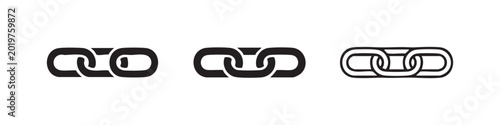 Free Download Horizontal chain link icon set symbolizing connection and security - GFXLoad