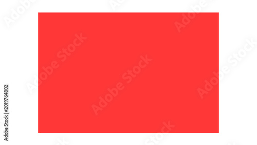 Foto Solid red color rectangle shape on a white background with clean edges and smoot