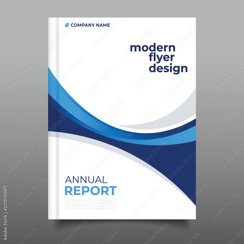 Fototapeta premium business annual report cover template curve design.a4 brochure corporate flyer cover design decoration