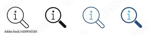 Bilde på lerret Information Search icon set