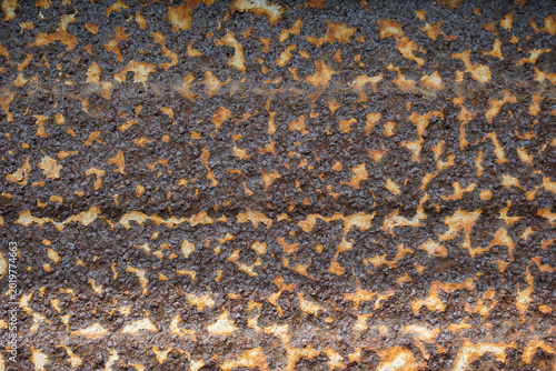 Obraz na plátně Details of reddish-brown and orange rust textures on metal or iron surfaces