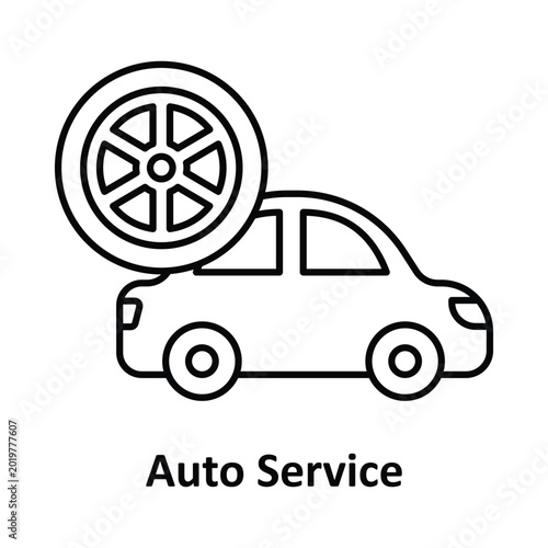  Auto Service Vector Icon which can easily modify or edit
