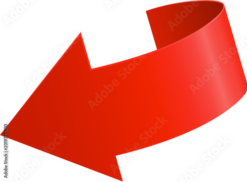 Red Arrow Turning Left