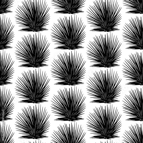 Foto Lush bushes and thickets on a seamless pattern