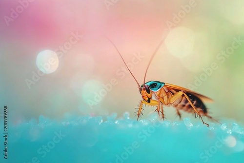 cockroach bug concept with a copy space