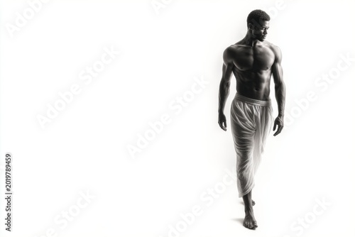 full body human concept with a copy space