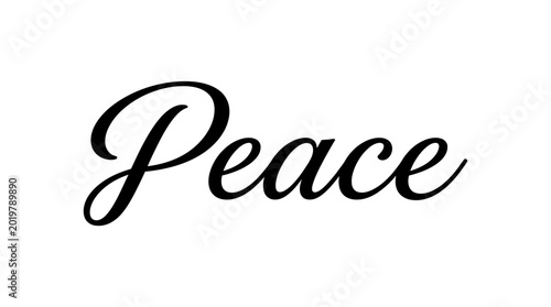 Konstfotografi Elegant peace word typography