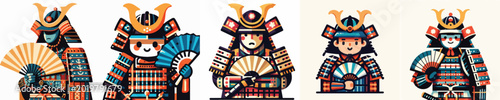 Bild auf Leinwand vector of a shogun
