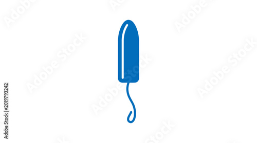 Canvas Print Blue tampon icon on white background
