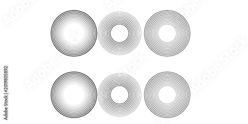 Photos Crayon outline ovals or ellipses set