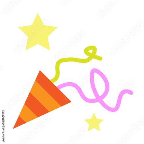Confetti Blast Vector Flat Icon Design