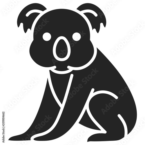 Canvas Print Koala Glyph Icon