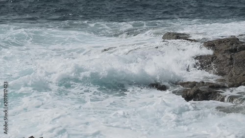 waves on the rocks