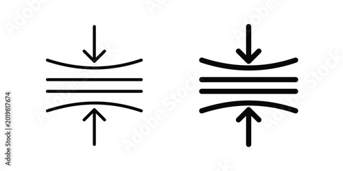 Canvas Print Elasticity icon vector on white background.