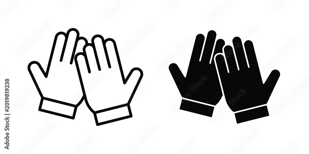 Fototapeta premium High Five icon vector on white background.
