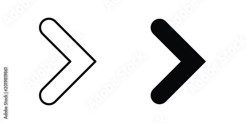 Obraz na plátne Is greater than icon vector on white background.