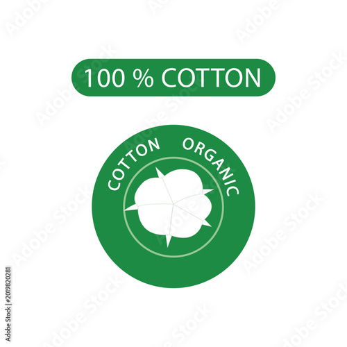 Eco cotton badge set for apparel tags, packaging, branding