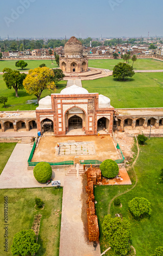 Exploring the architecture and gardens of the Tomb of Asif Khan in Lahore, Pakistan, a site of historical importance