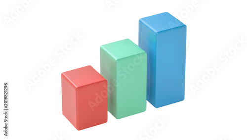 Free Download Three colorful rectangular blocks arranged in ascending order, isolated on transparent background - GFXLoad