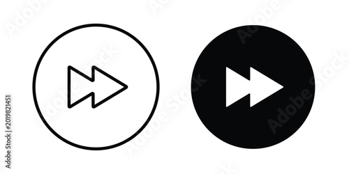 Konstfotografi Next forward button icon vector on white background.