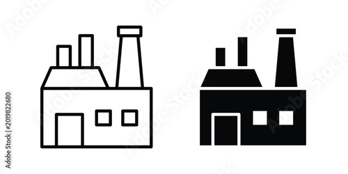 Bild auf Leinwand Power plant icon vector on white background.