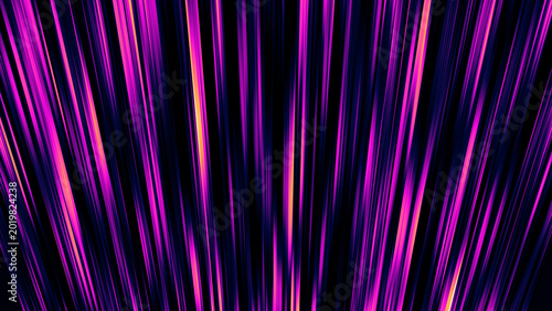 Fotografija Vibrant colors dance in parallel lines under a night sky glow