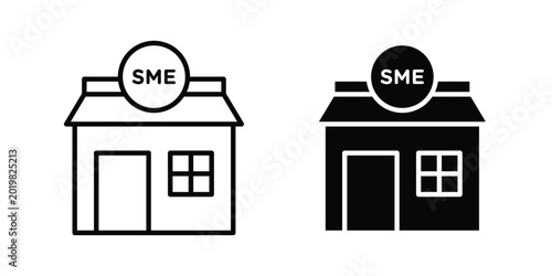 SME icon vector on white background.