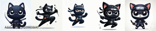 Photography vector of a cat ninja