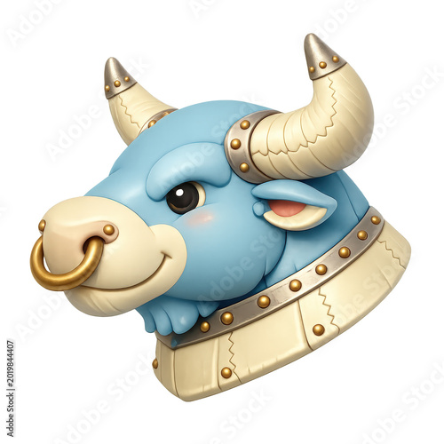 Taurus Zodiac Sign Bull Head Horoscope Astrology Symbol Earth Element Constellation Concept.