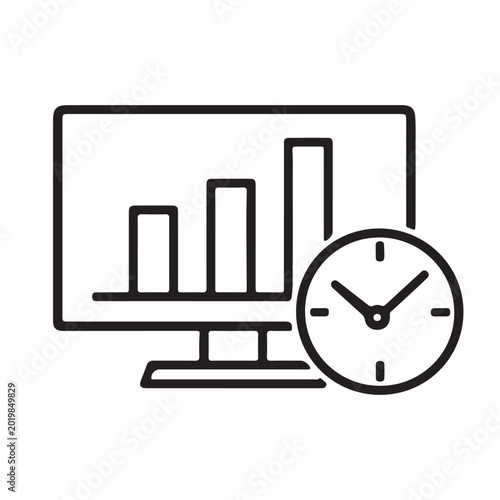 Minimalist Time Analysis Icon