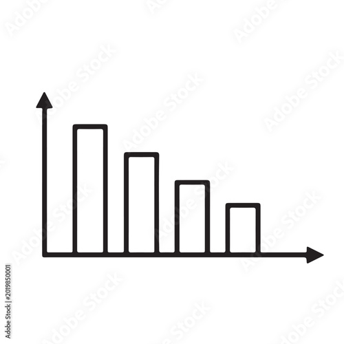 Minimalist Bar Chart Decrease Icon