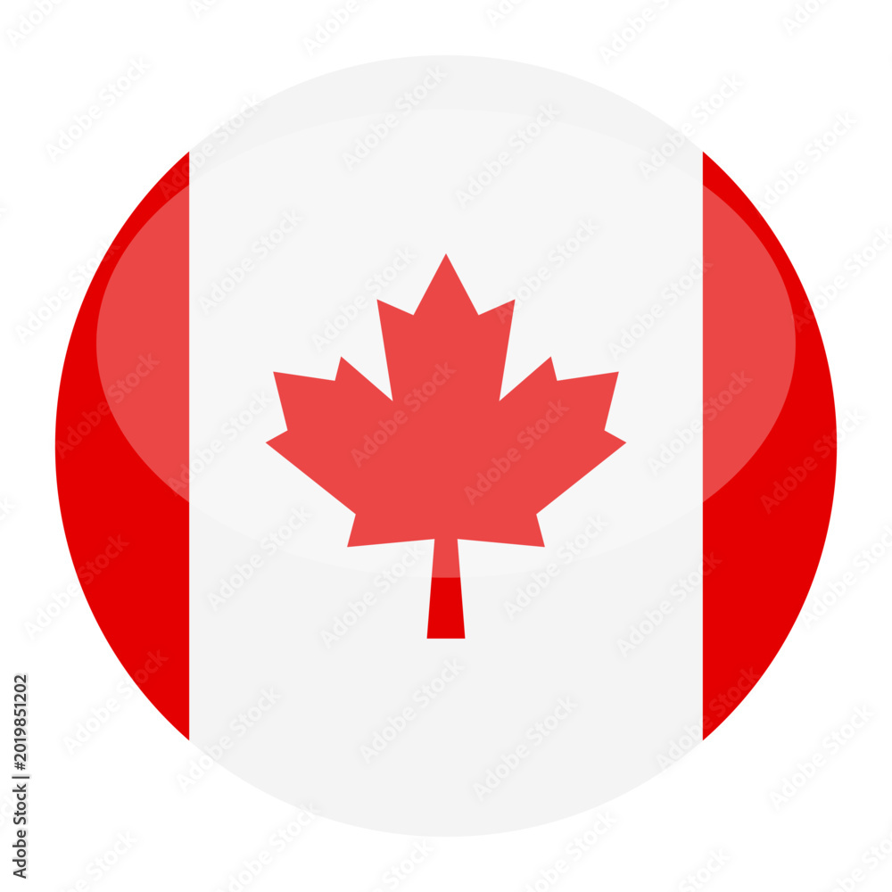 Obraz premium Round Canadian flag