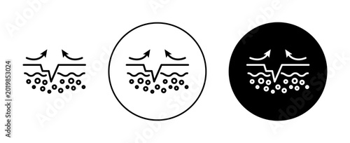 Tableau sur toile Skin healing icons vector graphics collection on white background