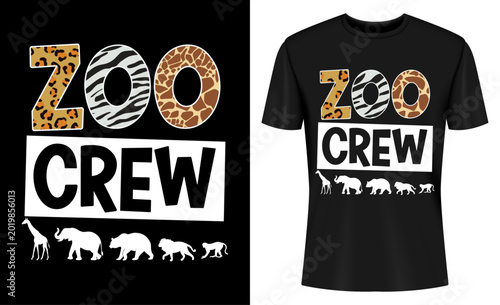 Zoo Crew Zookeeper Safari Wildlife Animal Costume T-shirt Design