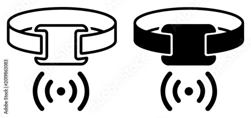Foto cashless payment wristband vector icon