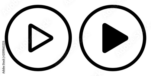 Foto play button media icon