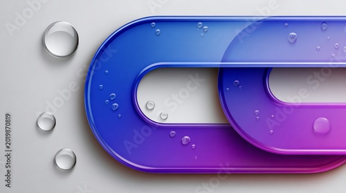 Blue and purple curved lines