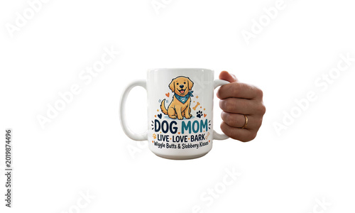 dog mom love coffee mug cute pet design