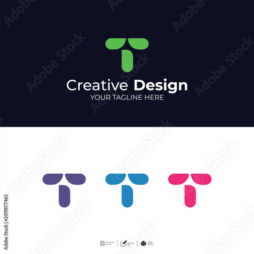 Creative Design Logo Template – Alternative Editable EPS with Your Tagline – for Design Agency or Studio