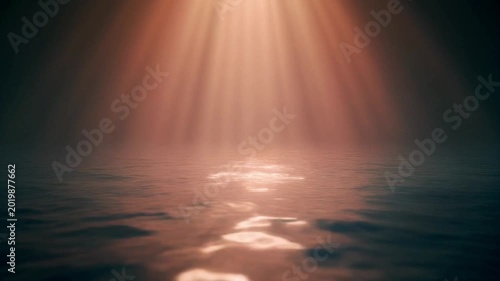 Cinematic Luxury B-Roll of Volumetric Light and Radiant Obsidian Sea Surface 4K