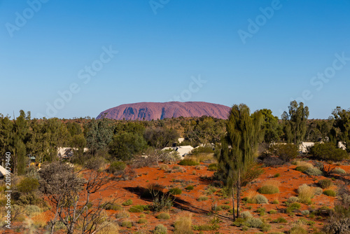 Photography Beautiful view of Uluru rock on a sunny day, Australia.
