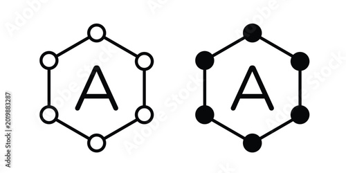 Canvastavla Antioxidant icon collection. Thin linear outline icon pack