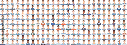 Generative AI Flat Vector Single Man Portrait Collection 0031