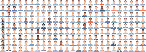 Generative AI Flat Vector Single Man Portrait Collection 0033